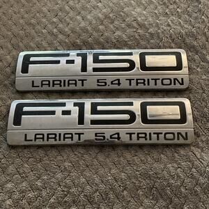 2004-2008 Ford F-150 F150 Lariat 5.4 Triton Fender Side Emblem Badge OEM Pair